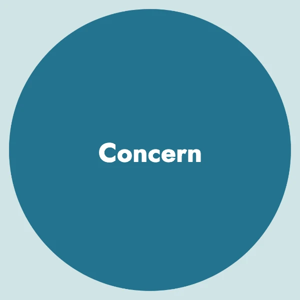 Betroffenheitsbereich im Stephen Covey Kreis: Concern
